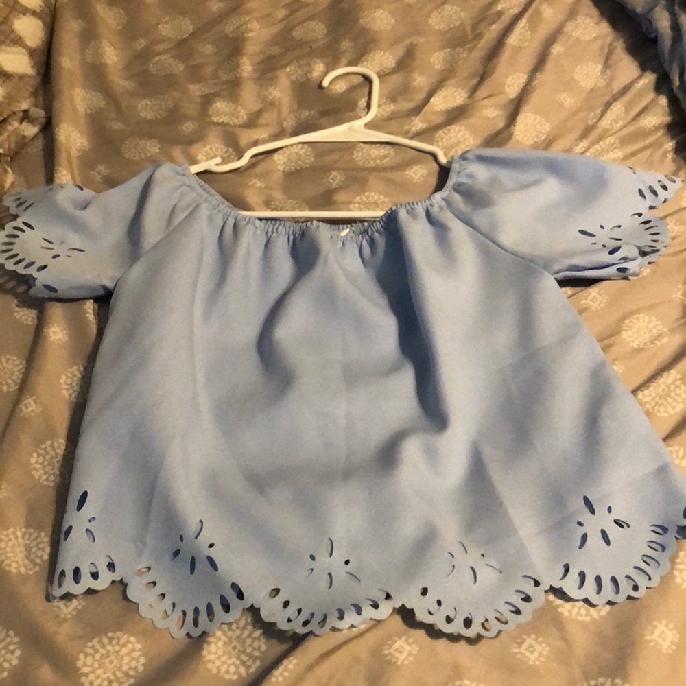 Baby blue blouse